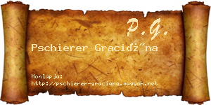 Pschierer Graciána névjegykártya